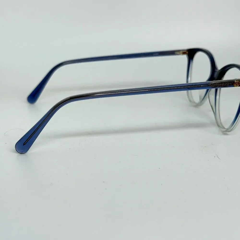 GUCCI‎ GG0560O 004 Dark Blue Clear Eyeglasses Frames Full Rim 51-16-140 H19365